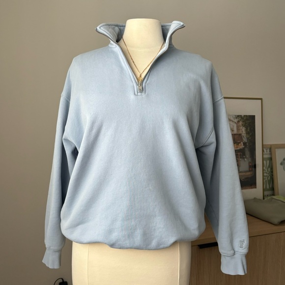 ARITZIA TNA Light Blue Half-Zip Sweater -Size 1 - Picture 1 of 2